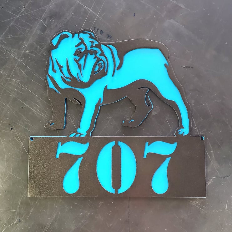 Bulldog Personalized Metal Sign #1