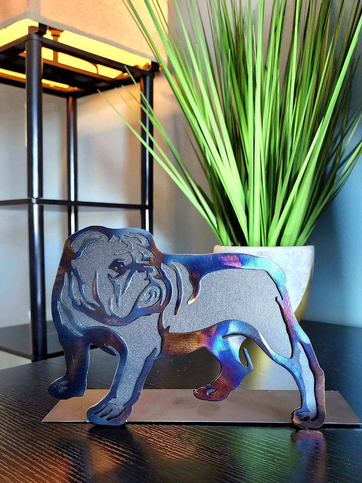 Freestanding bulldog portrait by Elite Metalworking