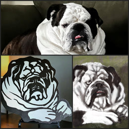 Custom dog metal art example by Elite Metalworking