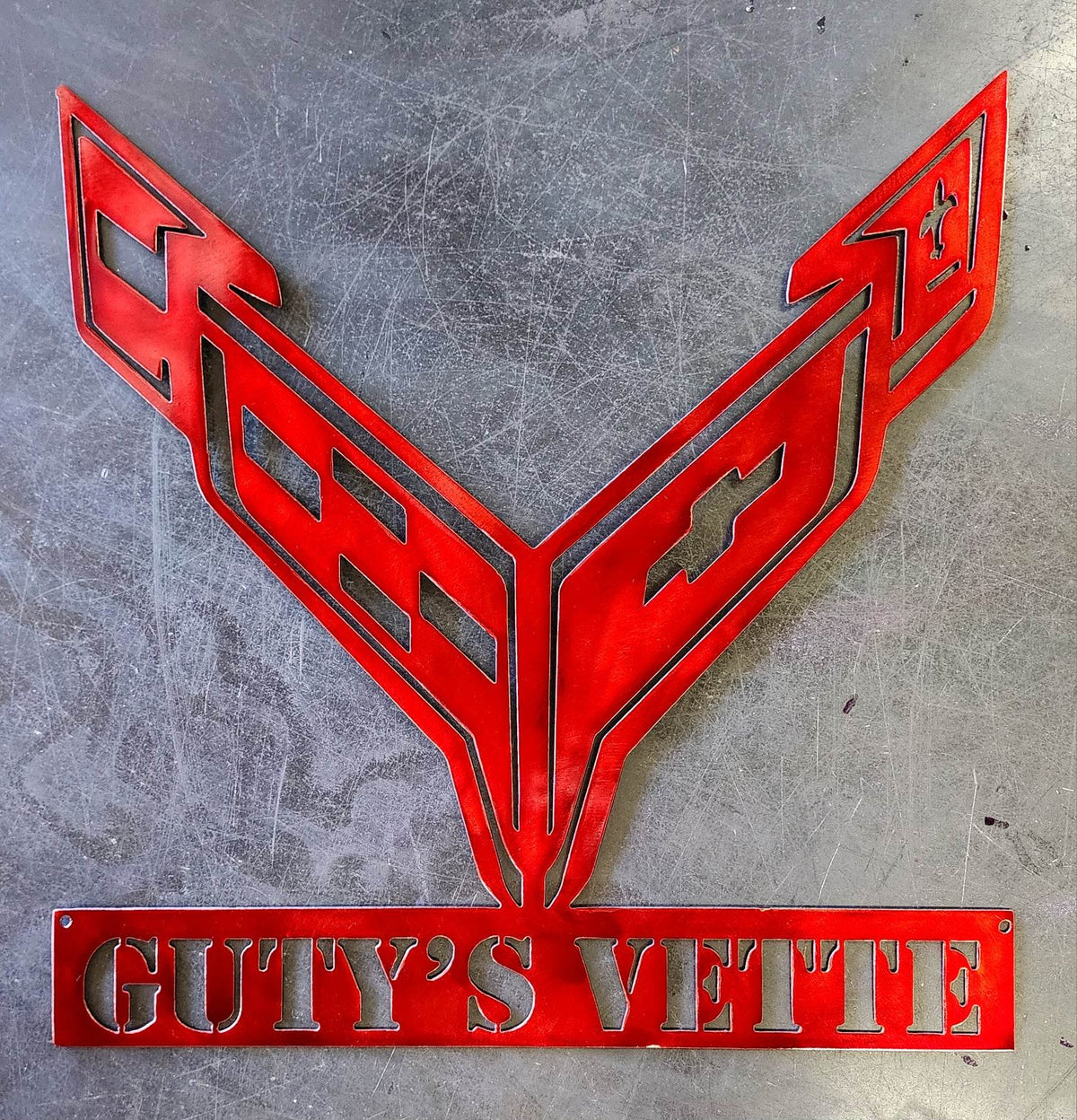 Corvette C8 Metal Wall Art #2