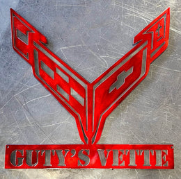 Corvette C8 Metal Wall Art