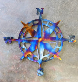 Nautical Compass Metal Wall Art