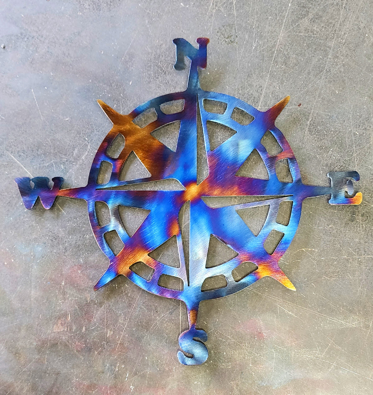Nautical Compass Metal Wall Art