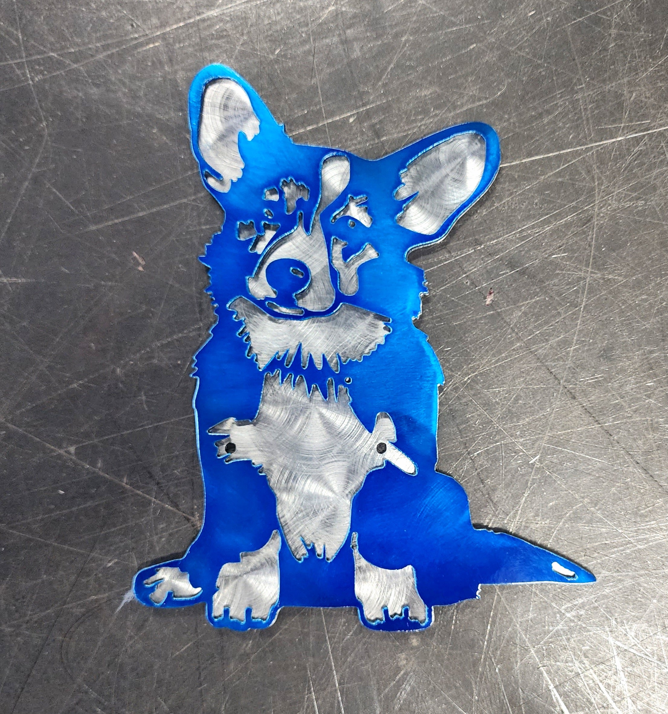 Corgi Metal Wall Art #1