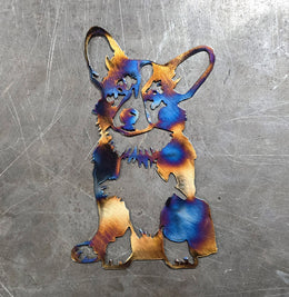 Corgi Docked Tail Metal Wall Art