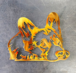Corgi Metal Wall Art