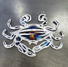 Blue Crab Metal Wall Art