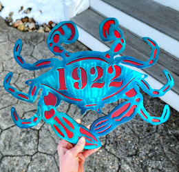 Blue Crab Personalized Metal Sign
