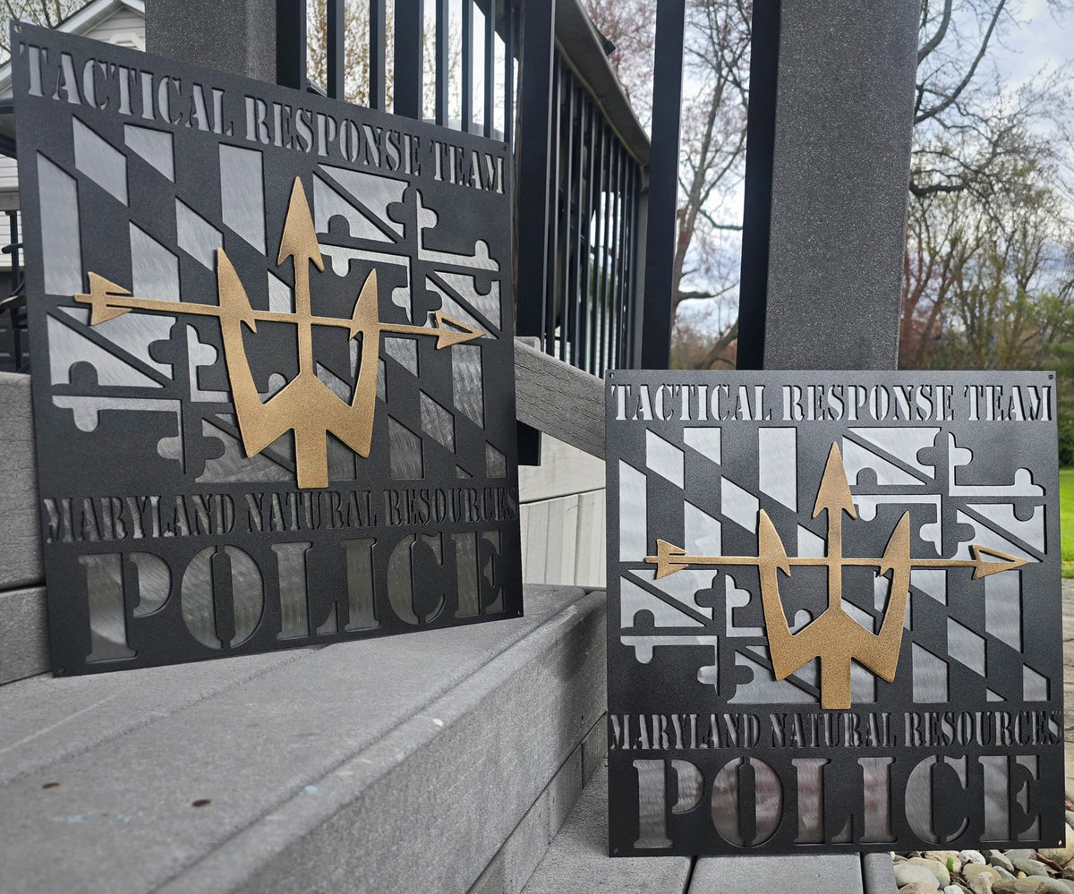 Maryland Natural Resources Police tactical signs by Elite Metalworking