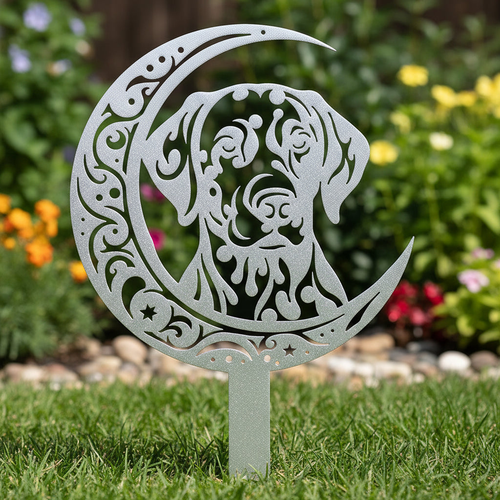 Dogs On The Moon – Dalmatian Garden Stake #1
