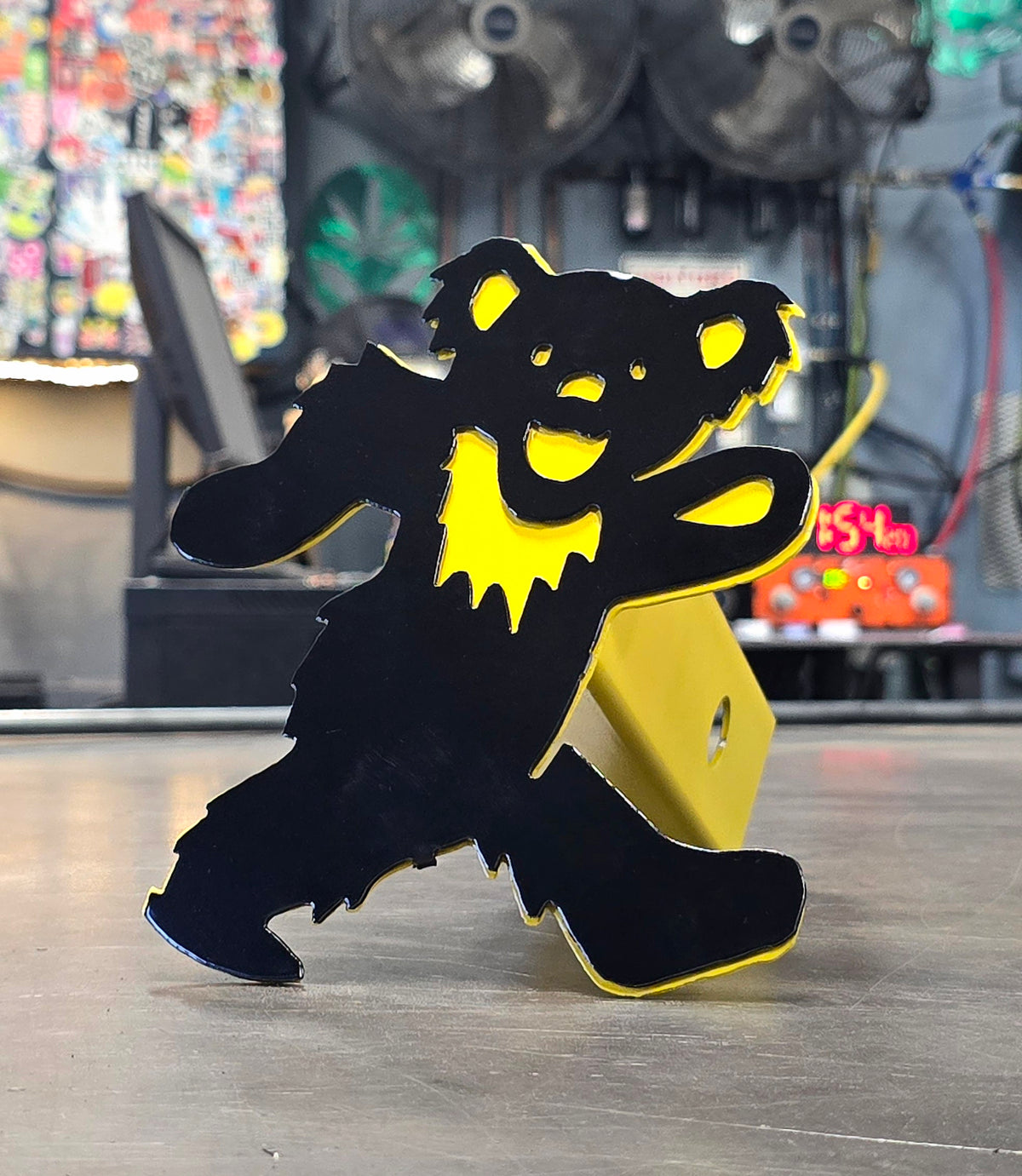 Dancing Bear Metal Hitch Cover