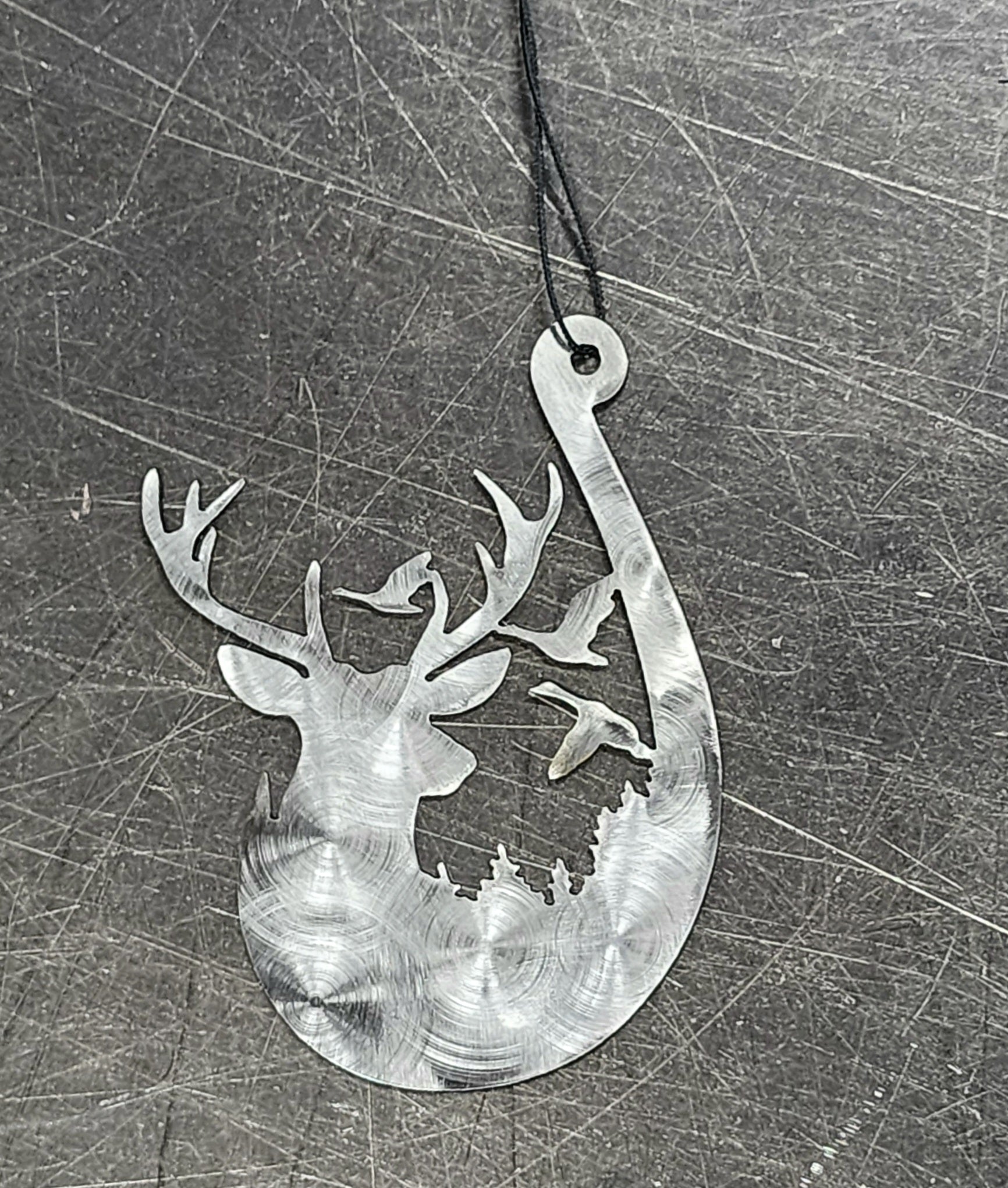 Fishing Hook & Deer Ornament