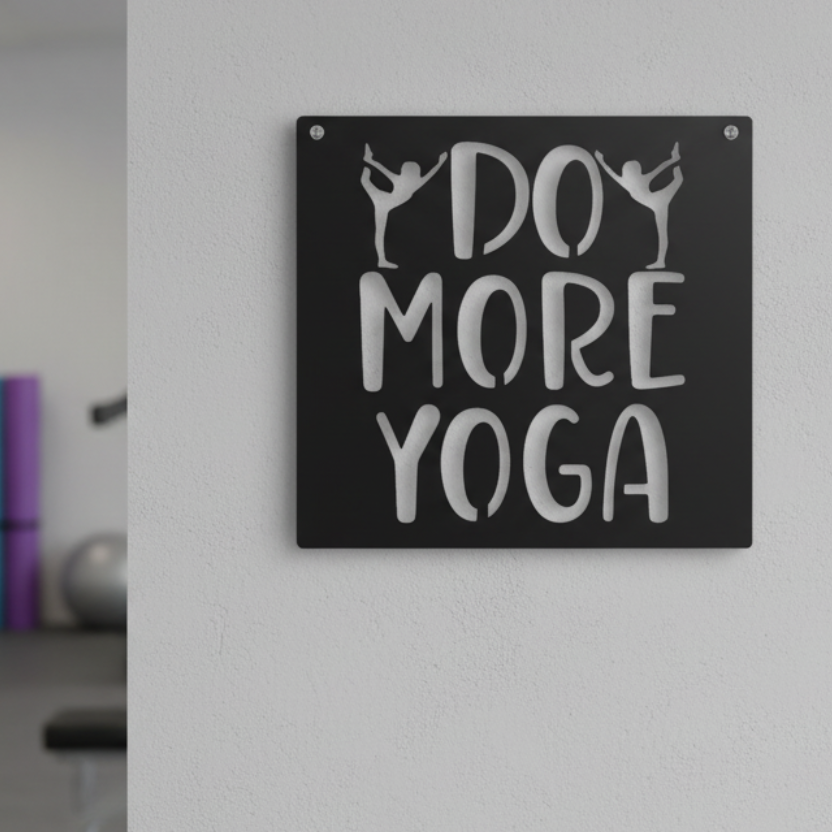 Do More Yoga Metal Wall Art