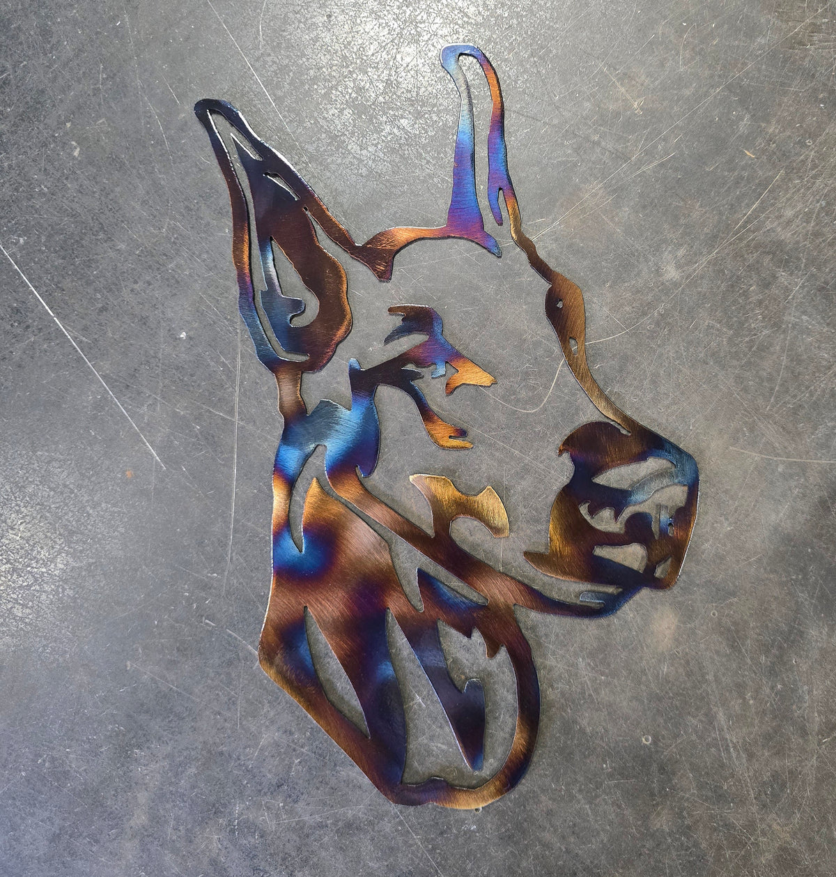 Doberman Pinscher Metal Wall Art