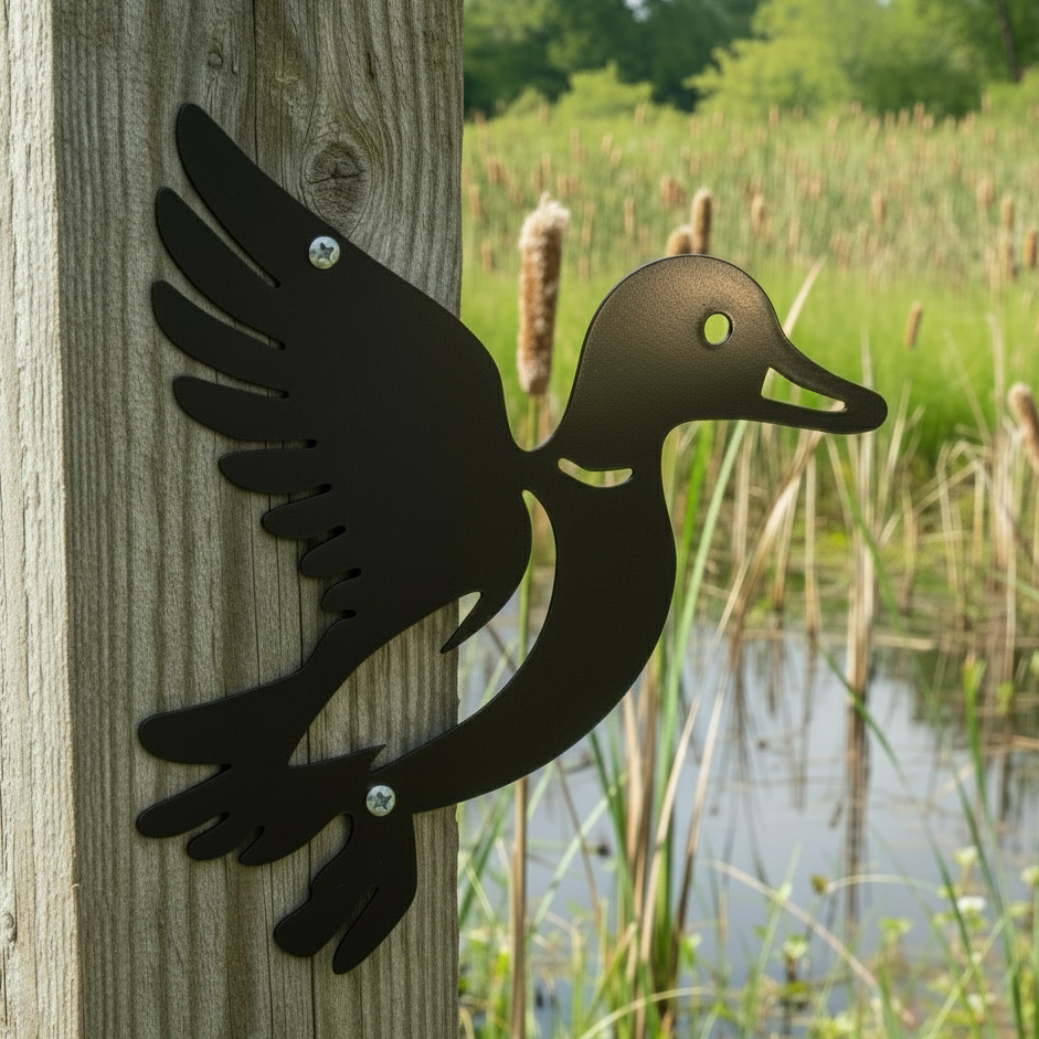 Duck Flying Metal Art