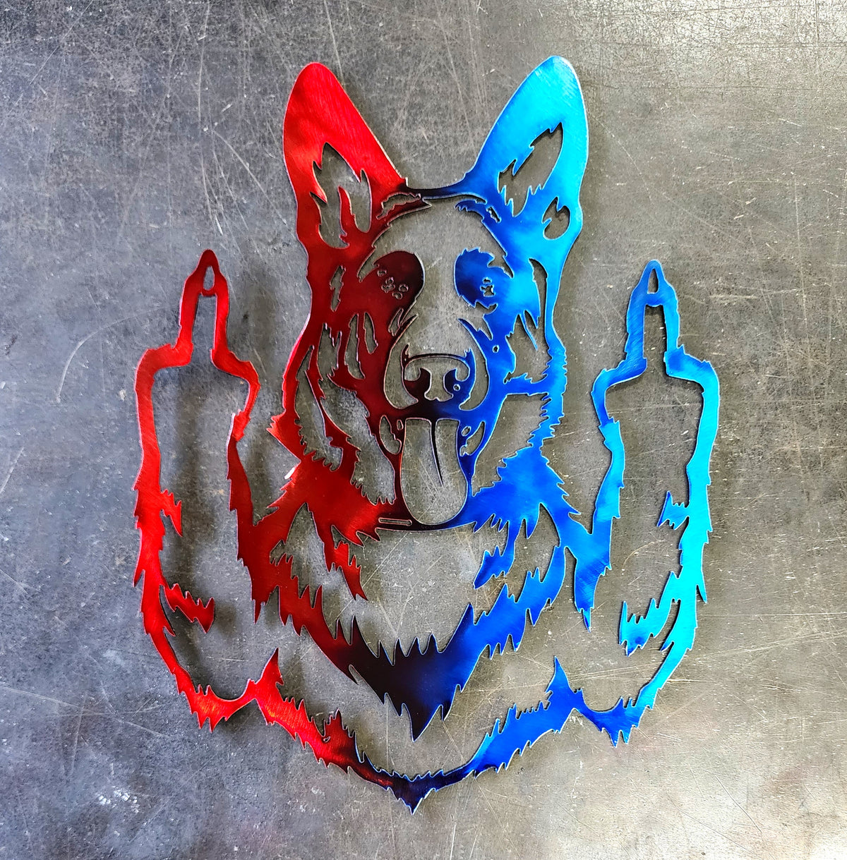 German Shepherd Metal Wall Art #3