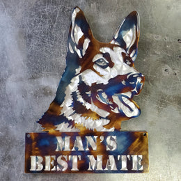 German Shepherd Metal Wall Art