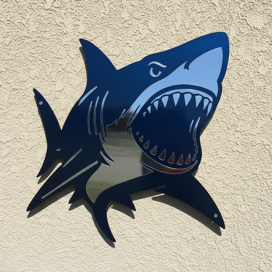 Great White Shark Metal Art