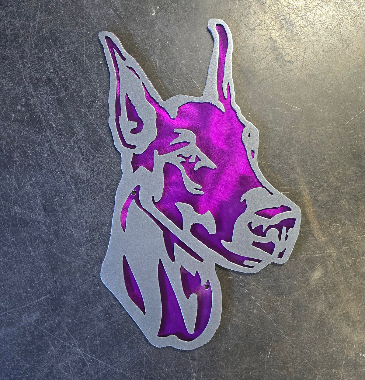 Doberman Pinscher Metal Wall Art