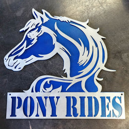 Pony Rides horse sign by Elite Metalworking