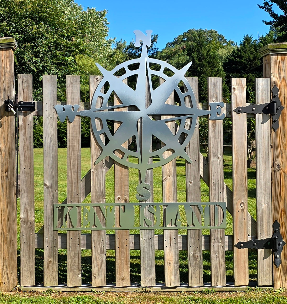 Kent Island compass and anchor sign by Elite Metalworking