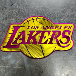 Powder coated sports team metal artwork by Elite Metalworking