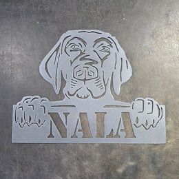 Labrador Retriever Personalized Metal Sign
