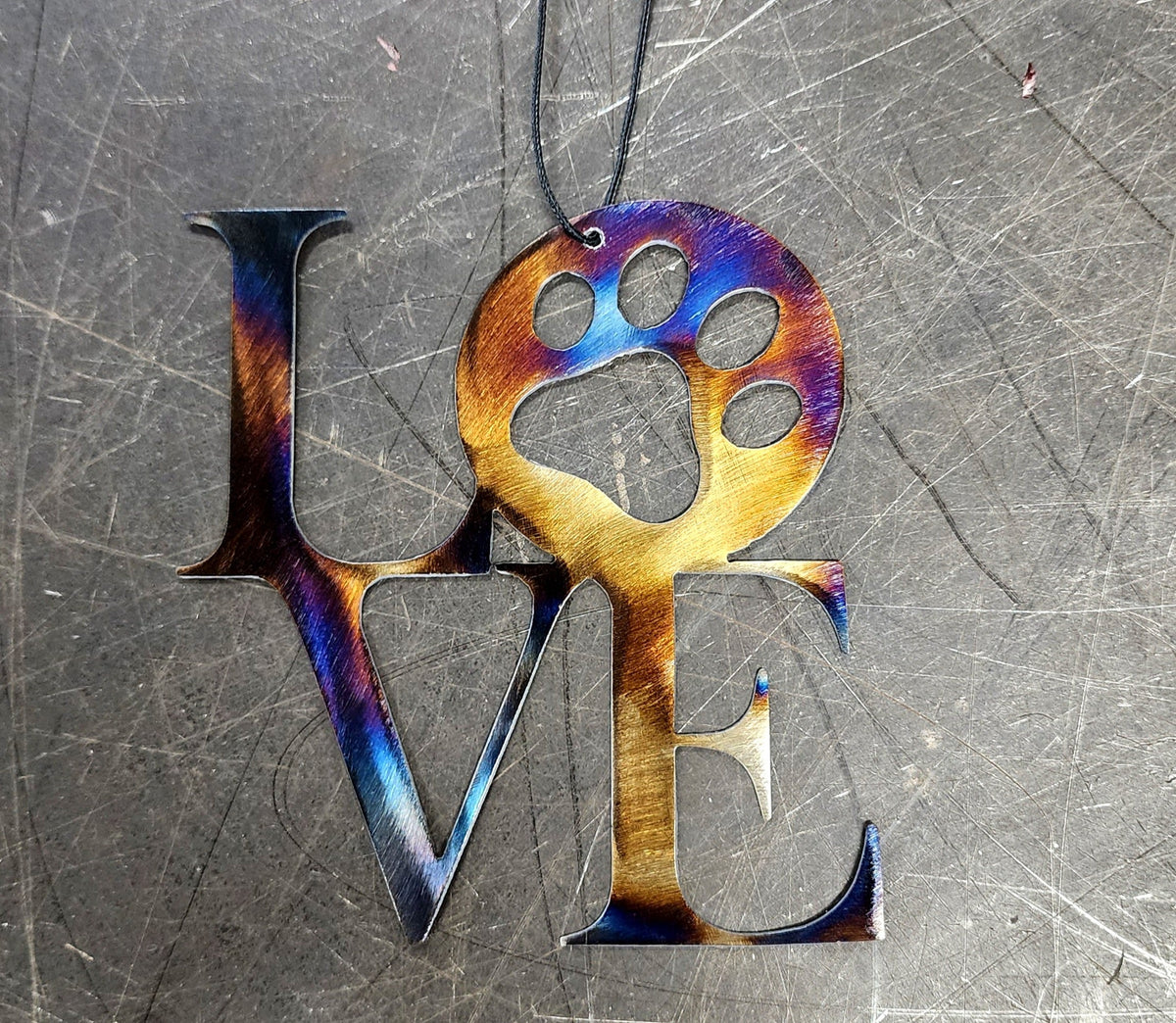 Dog Paw Love Ornament