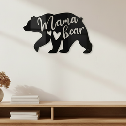 Mama Bear Metal Wall Art
