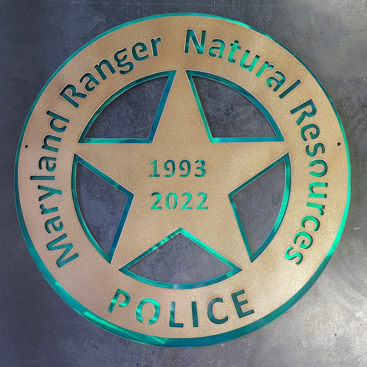 Maryland ranger police recognition emblem by Elite Metalworking