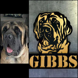Custom dog metal art example by Elite Metalworking