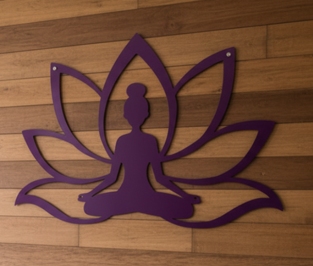 Meditation Lotus Metal Wall Art