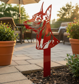 Miniature Pinscher Garden Stake