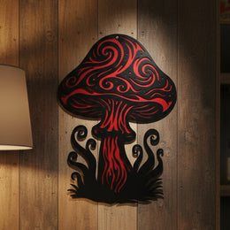 Magic Mushroom Metal Wall Art