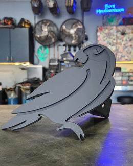 Parrot Metal Hitch Cover made from powder coated steel