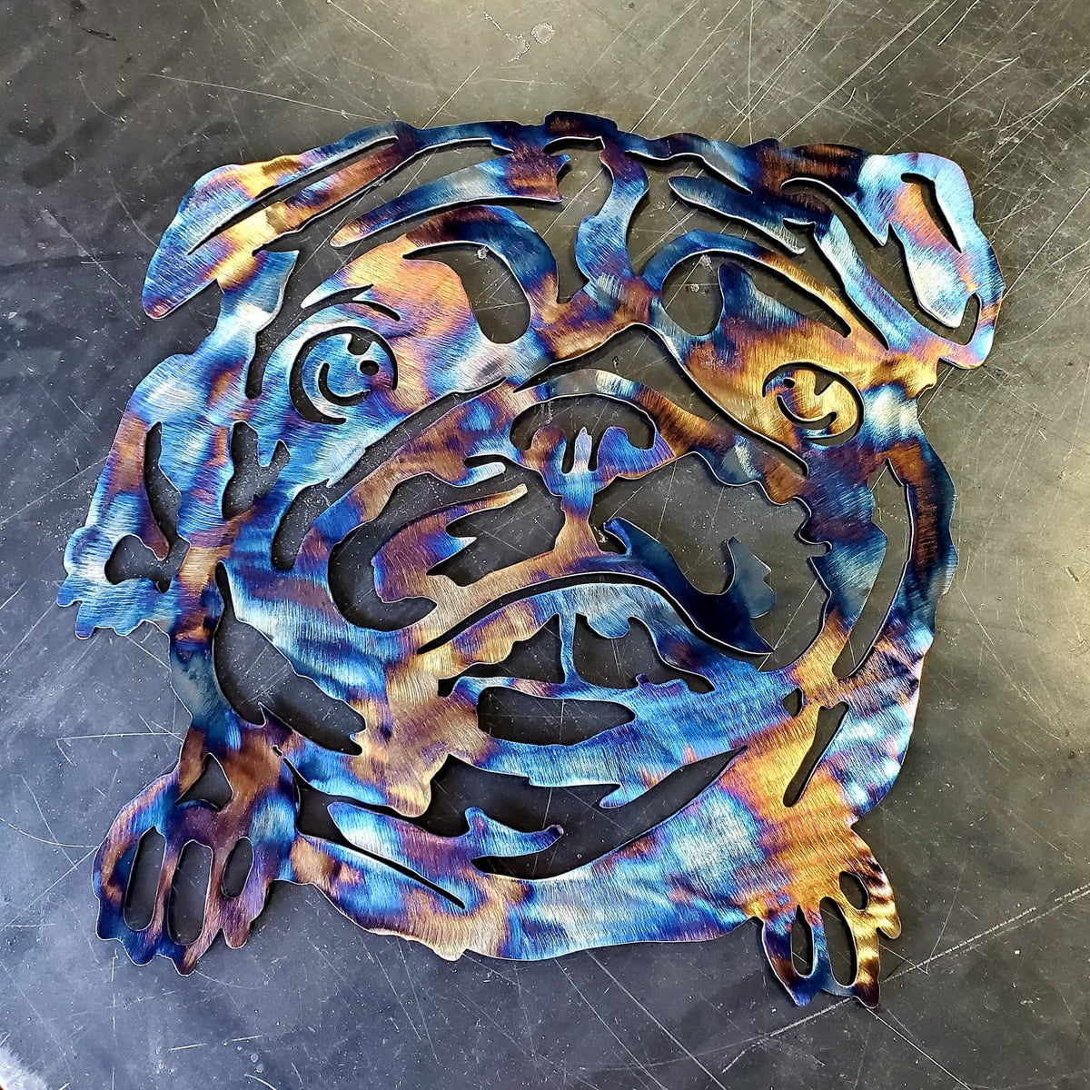 Pug Metal Wall Art