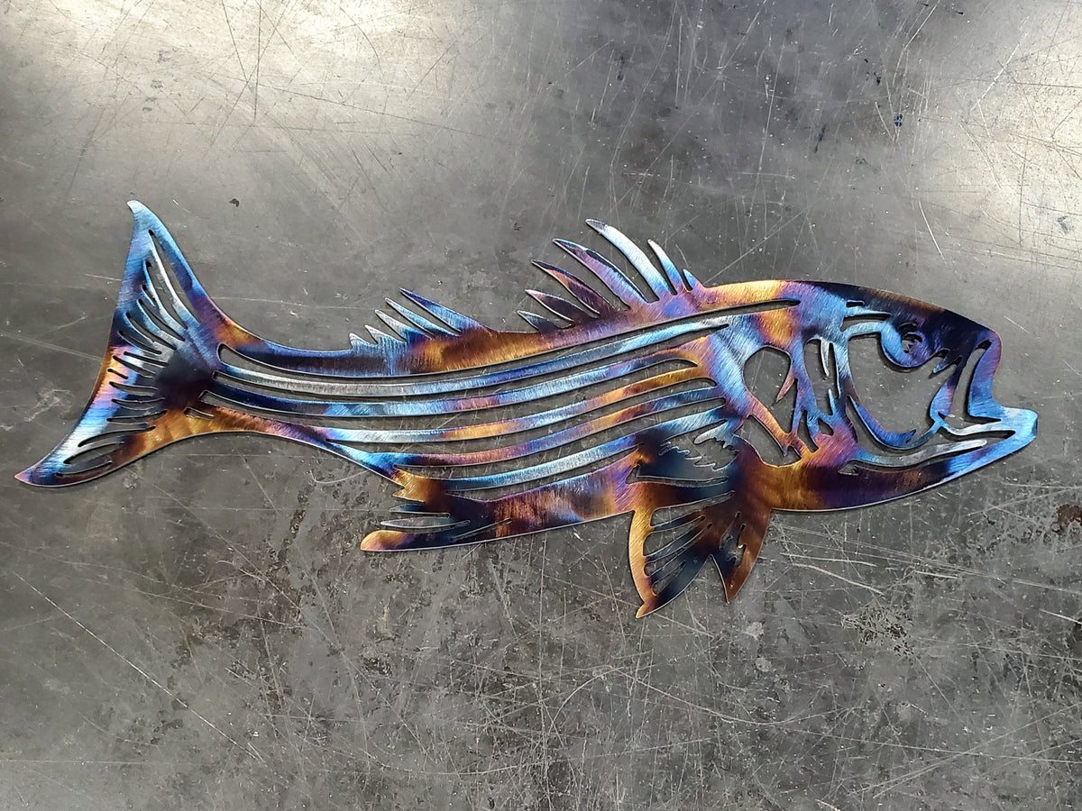 Striped Bass (Rockfish) Metal Wall Art #2