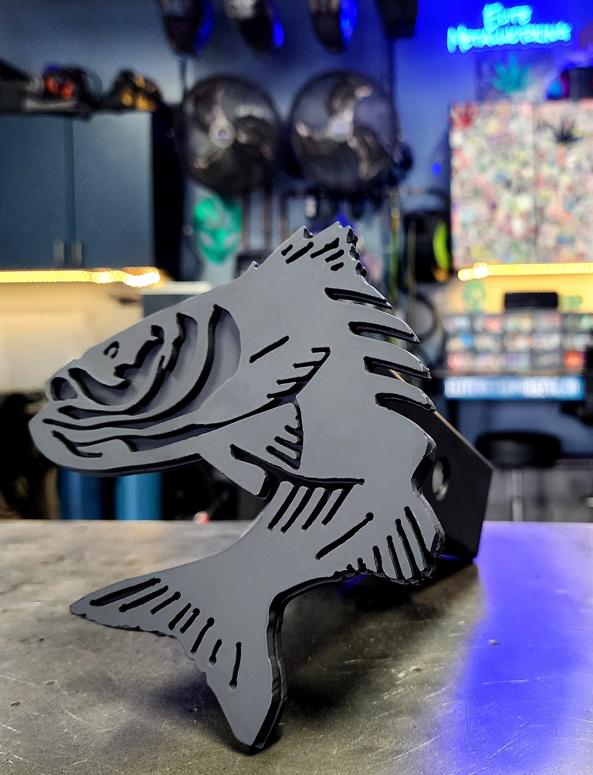 Striped Bass (Rockfish) Metal Hitch Cover #1