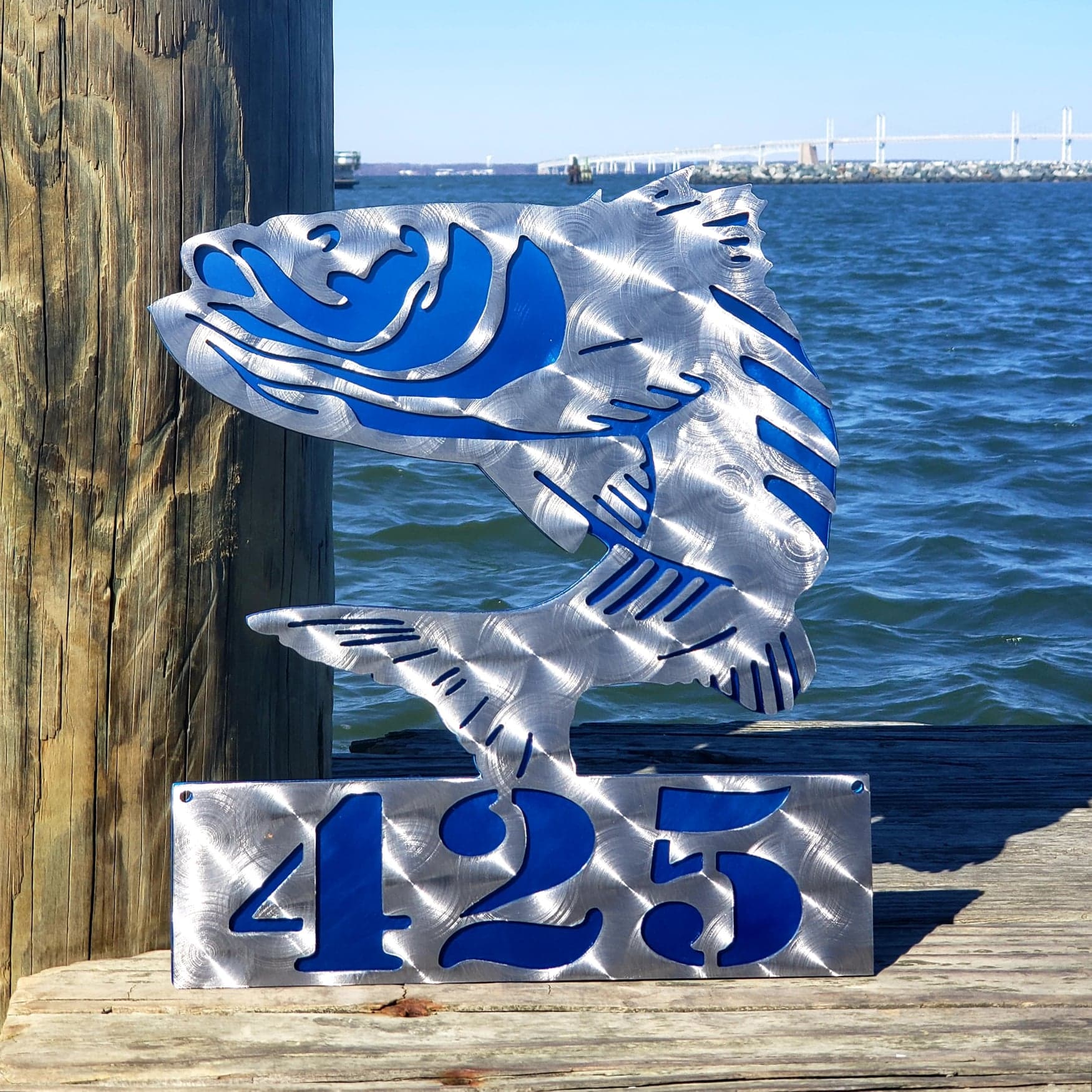 Striped Bass (Rockfish) Address & Name Sign #1