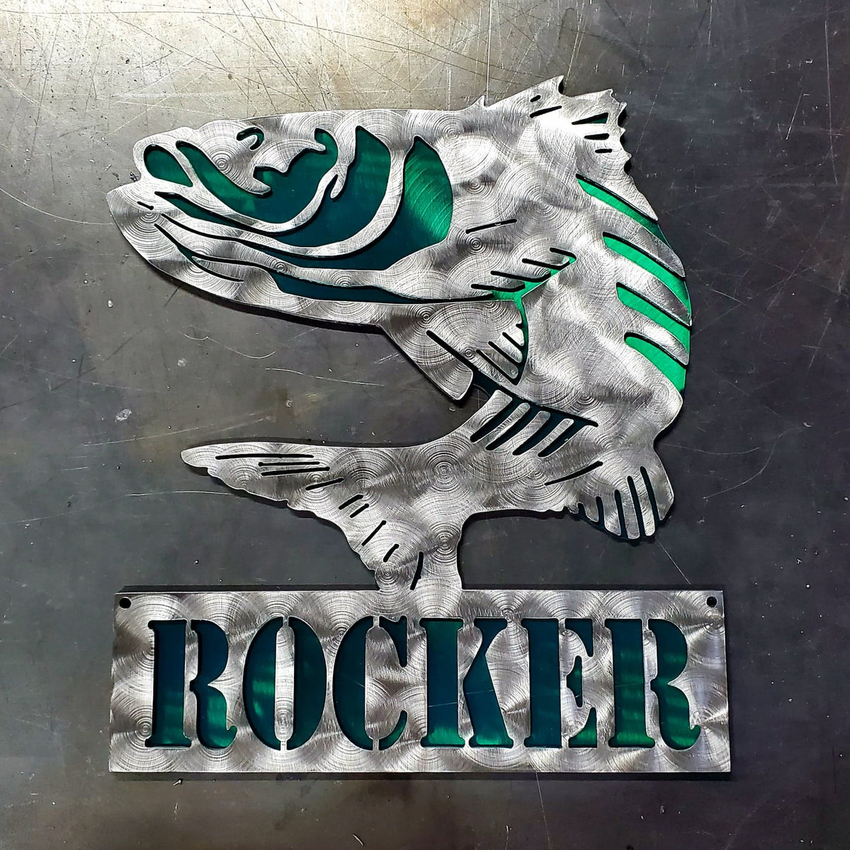Striped Bass (Rockfish) Personalized Metal Sign #1