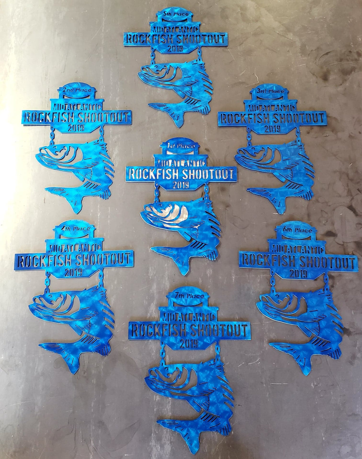 Fishing tournament trophy batch by Elite Metalworking