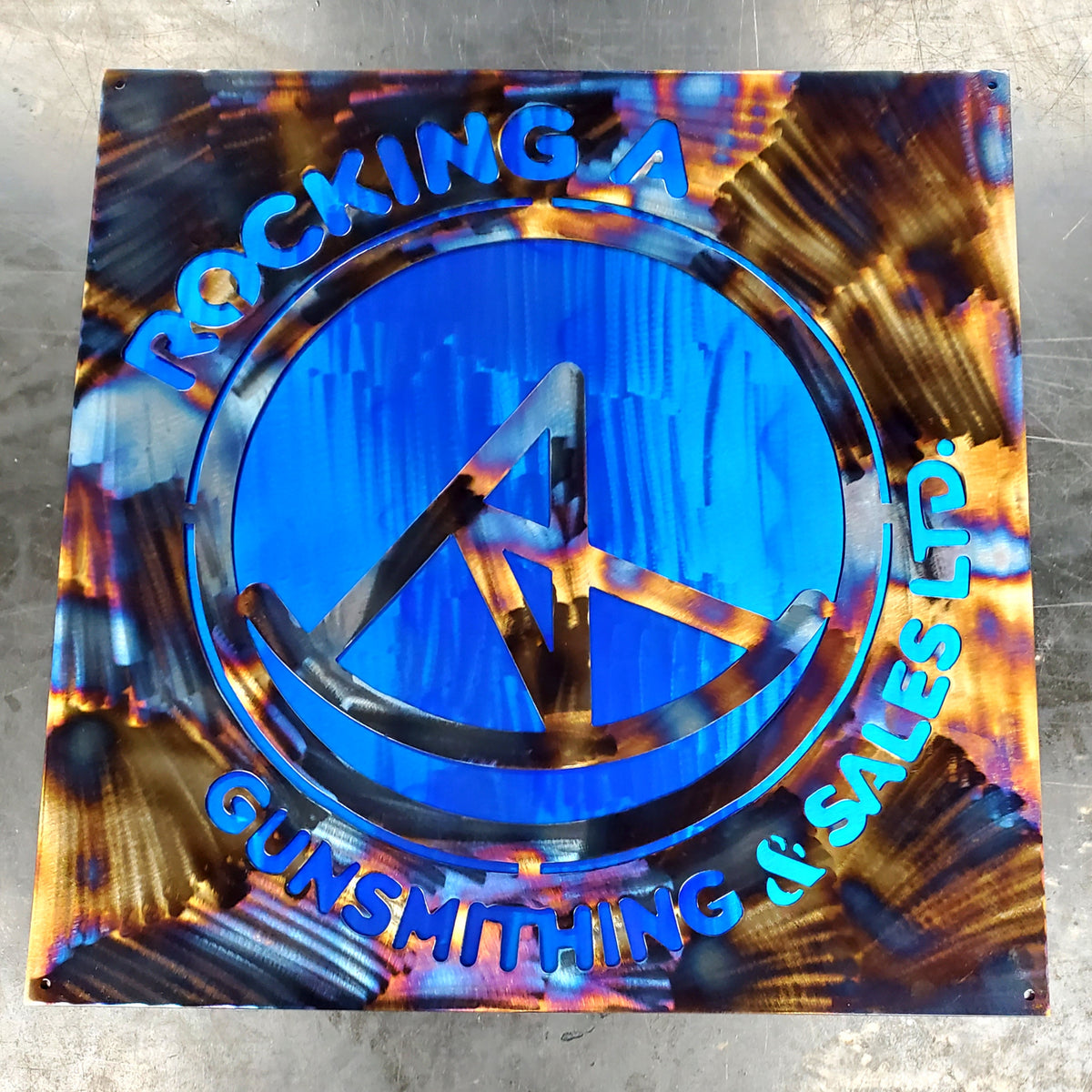 Rocking A fishing club sign by Elite Metalworking