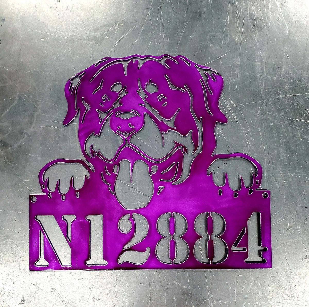 Rottweiler Personalized Metal Sign #1