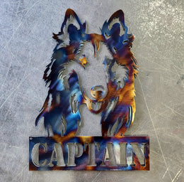 Rough Collie Metal Wall Art