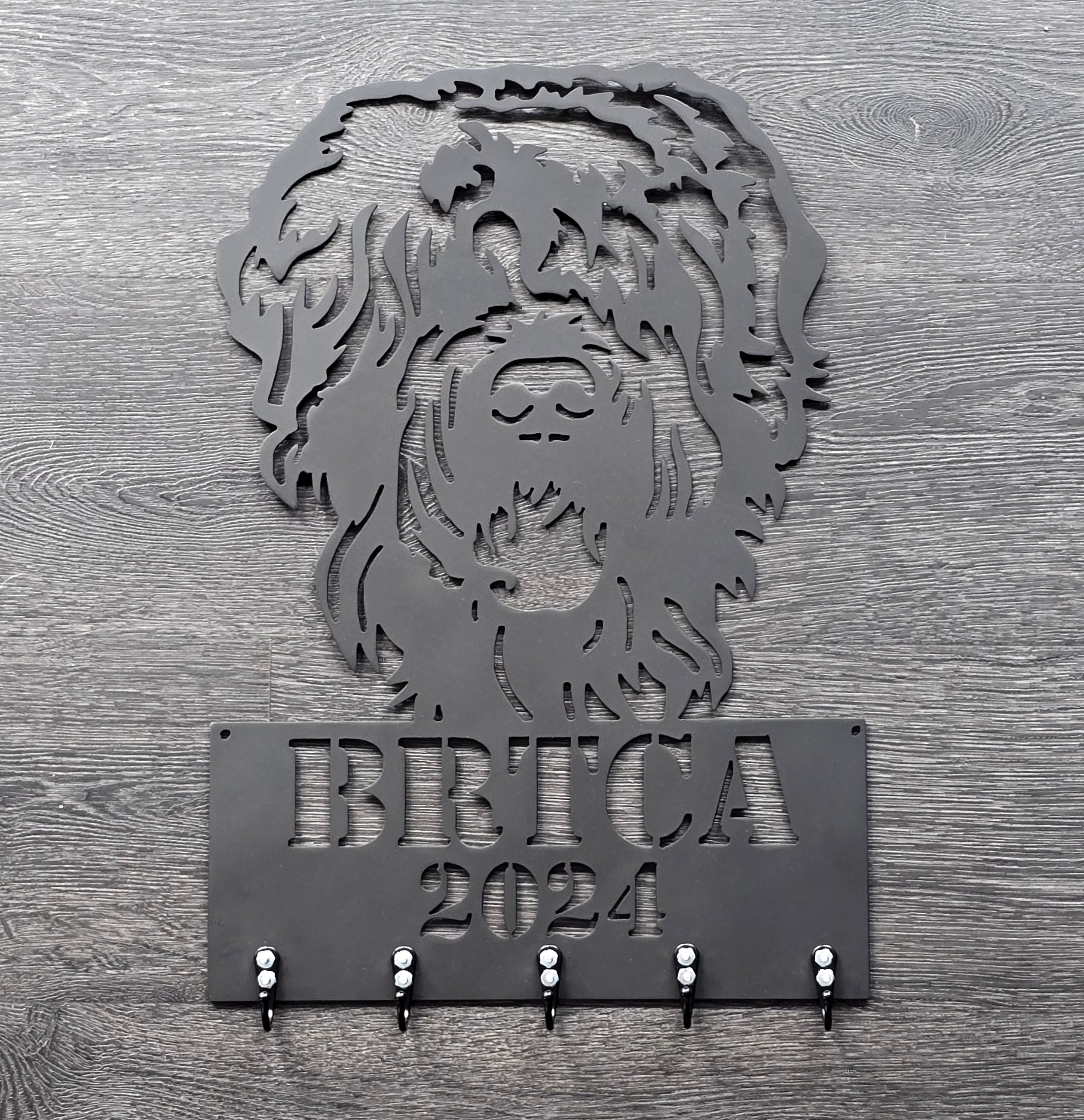 Black Russian Terrier Key & Leash Hanger