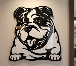 Bulldog Metal Wall Art