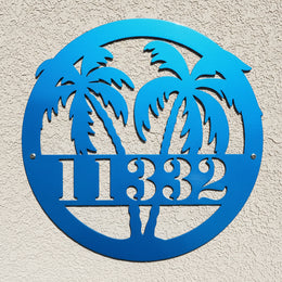 Palm Trees Personalized Metal Sign