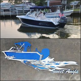 Sweet Angle boat photo and metal sign by Elite Metalworking