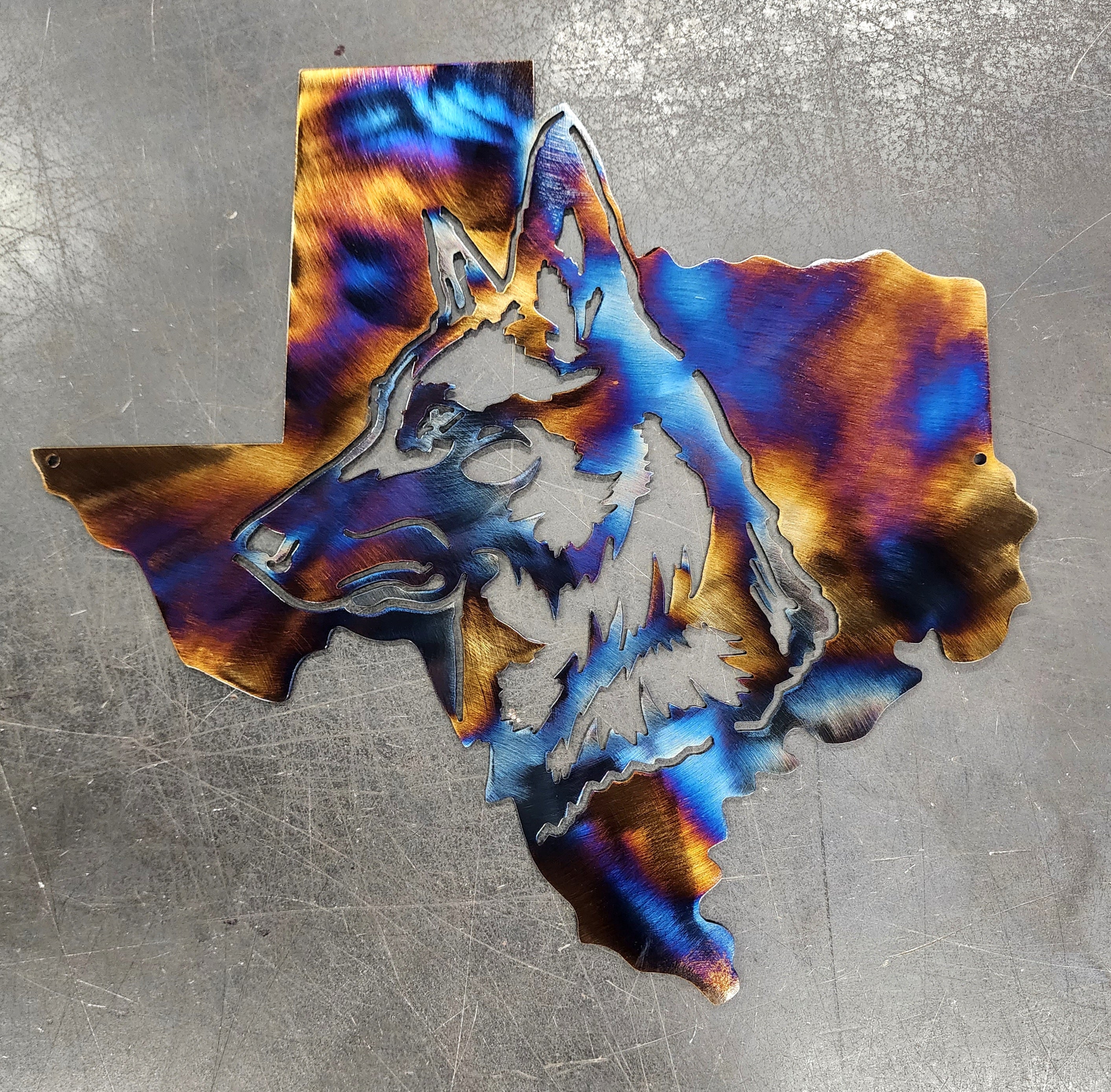 Belgian Malinois Texas Metal Wall Art