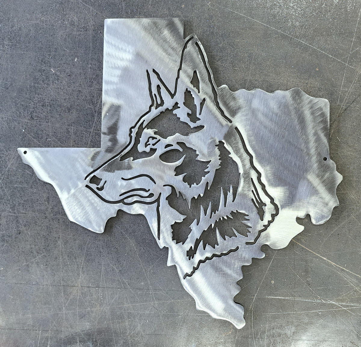 Belgian Malinois Texas Metal Wall Art